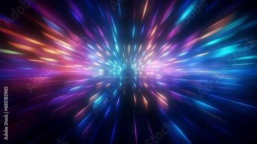 Lights Abstract futuristic, colorful background. Light explosion pattern. Liht burst abstract background.