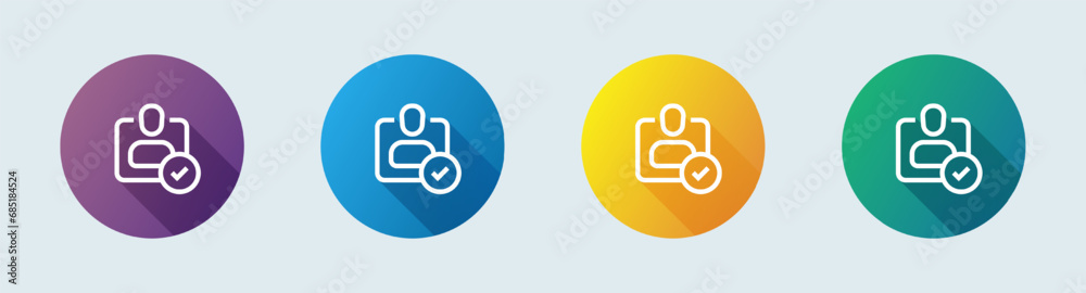 Online line icon in flat design style. Account signs vector illustration. Online line icon in flat design style. Account signs vector illustration.