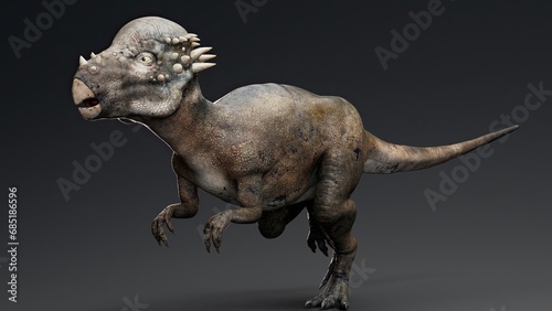 Obraz na płótnie Pachycephalosaurus render of background. 3d rendering
