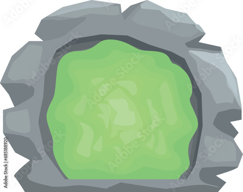 Futuristic green portal icon cartoon vector. Fantasy neon. Magic game technology