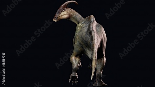 Parasaurolophus render of background. 3d rendering