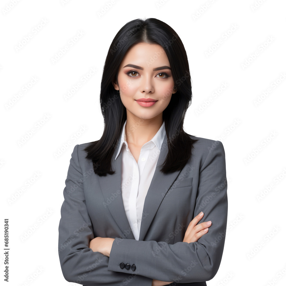 Portrait of beautiful business woman isolated on transparent background Portrait of beautiful business woman isolated on transparent background