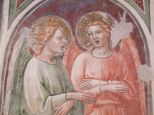 Italia, Toscana, Pisa, il paese di San Miniato. Affresco nella chiesa di San Domenico. © gimsan