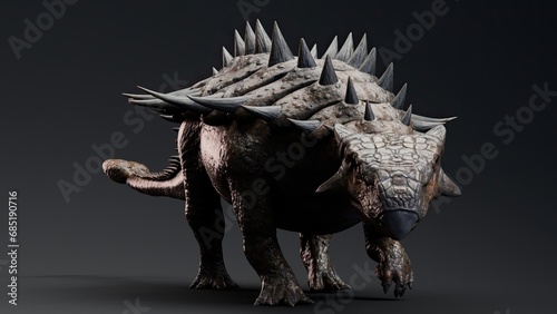 Ankylosourus render of background. 3d rendering