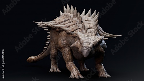 Ankylosourus render of background. 3d rendering