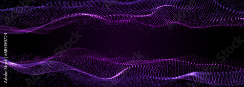 Abstract background with connection dots to network technology. Digital transfer of big data. 3d rendering.