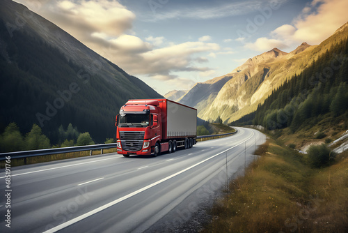 truck on the highway (AI Generated)