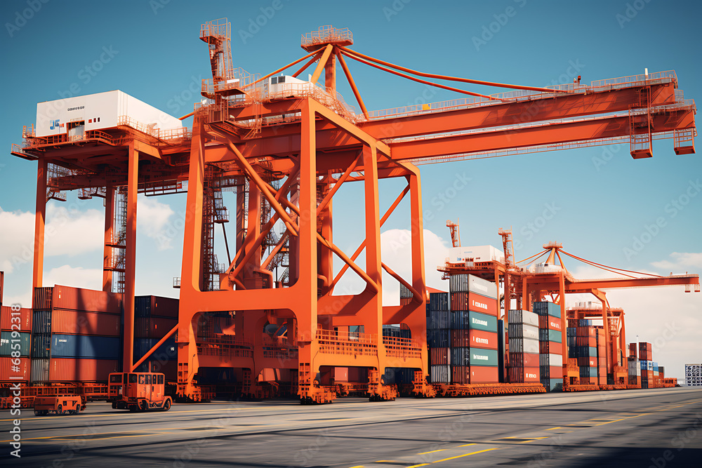cargo containers in port (AI Generated) cargo containers in port (AI Generated)