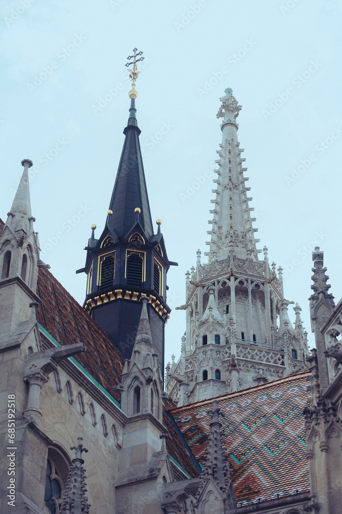 Fototapeta premium Altstadt von Budapest mit Kirchtürmen