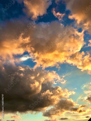 sunset in the evening sky