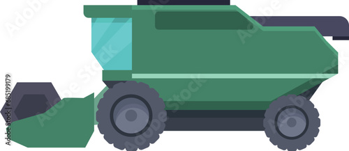 Combine harvester icon cartoon vector. Rural vehicle. Tractor field device