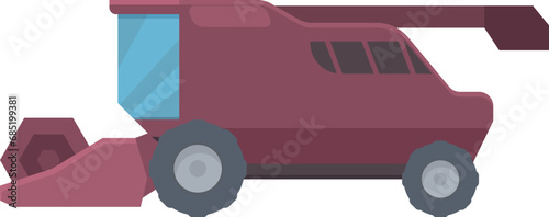 Combine harvester technology icon cartoon vector. Farm planter. Vehicle heavy industry