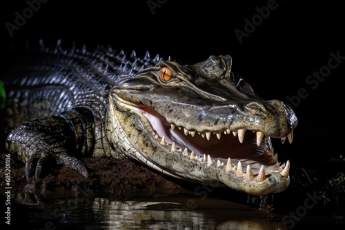 crocodile caiman object isolated © linen