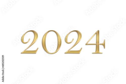 2024 golden bold letters symbol