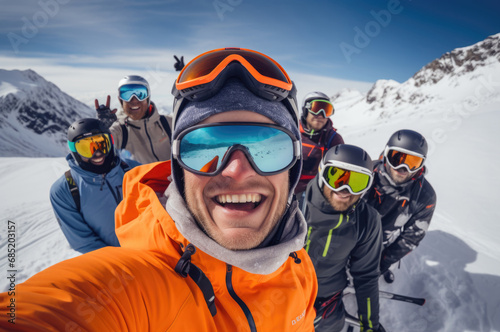 ski or snowboard sport holidays concept