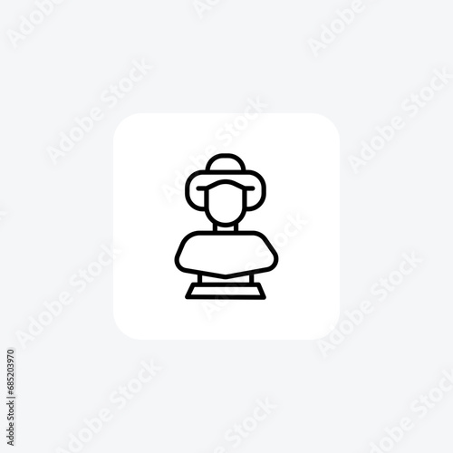Sculpture, Art, Fine Arts,icon isolated on white background vector illustration Pixel perfect