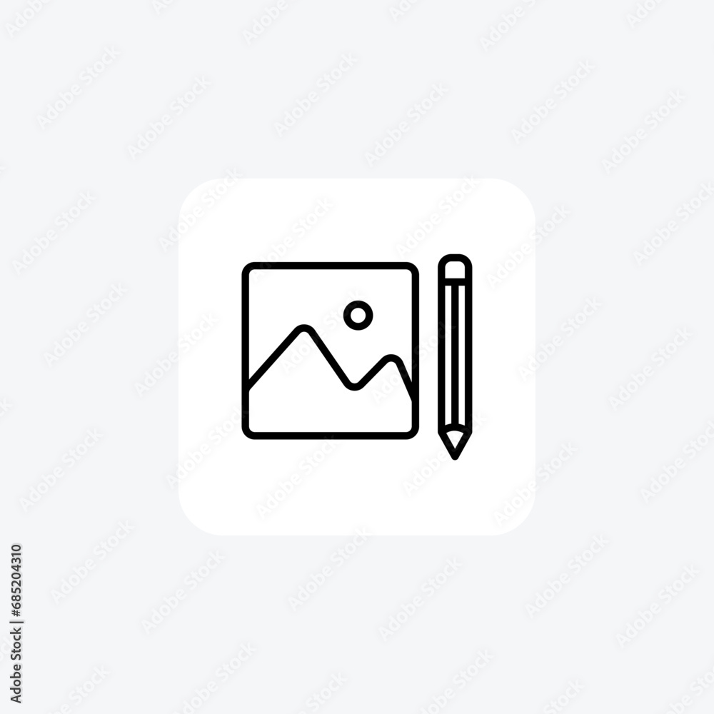 Photo Editing, Image Retouching, Line Icon, Outline icon, vector icon, pixel perfect icon Photo Editing, Image Retouching, Line Icon, Outline icon, vector icon, pixel perfect icon