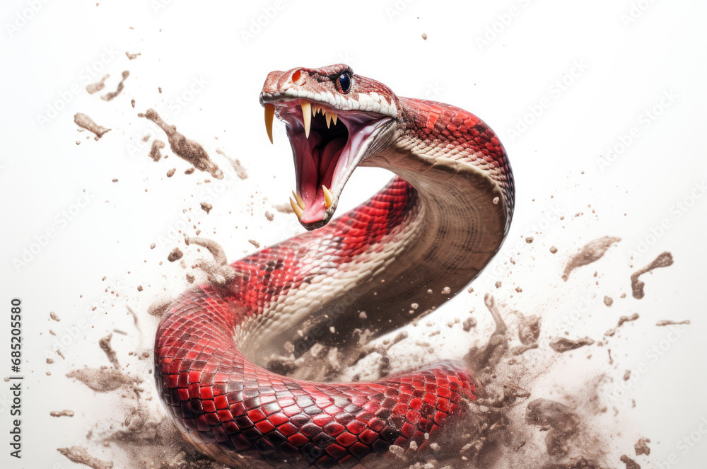 isolated snake animal concept - obrazy, fototapety, plakaty 
