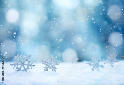 Glistening Snowfall: A Tapestry of Elegant Winter Designs © Andrii 