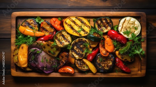 vegetable wooden healthy food grilled illustration organic natural, nutrition diet, cooking delicious vegetable wooden healthy food grilled