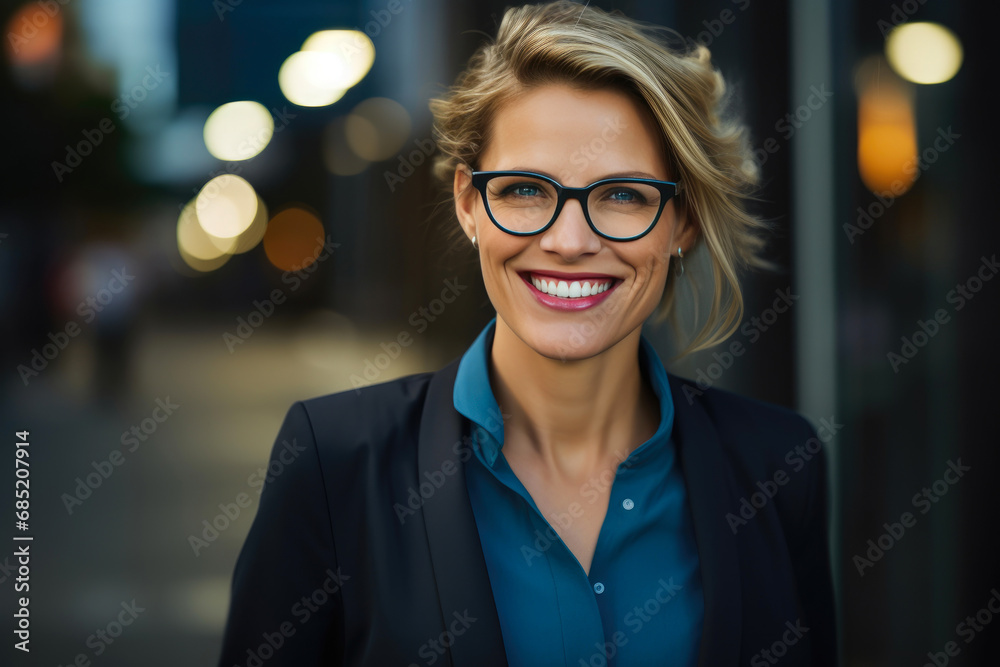 Sophisticated Vision: Glasses-Wearing Business Executive Sophisticated Vision: Glasses-Wearing Business Executive