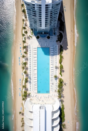 Aerial View of Apogee South Beach Condominiums in Miami, Florida - Real Estate and Architecture at Their Finest