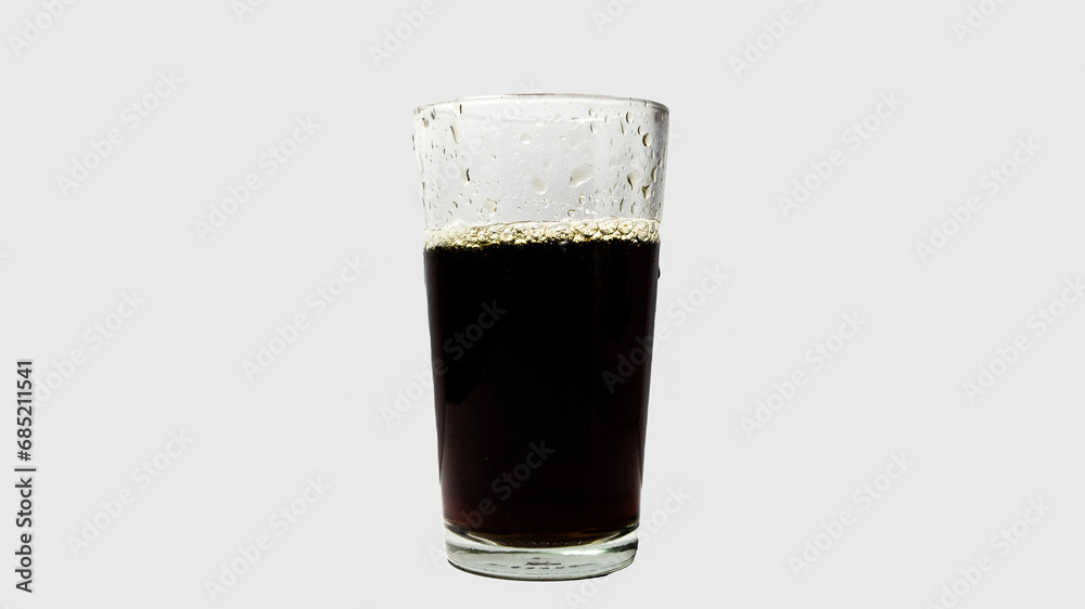 Soda in transparent glass isolated on a white background. Soda in transparent glass isolated on a white background.