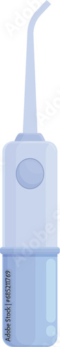Care home teeth icon cartoon vector. Teeth irrigator. Care dental pick