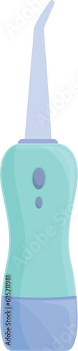 Clean teeth irrigator icon cartoon vector. Lavatory tech. Home pick care