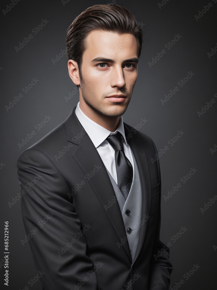 portrait of a man with a bold face wearing a black suit portrait of a man with a bold face wearing a black suit