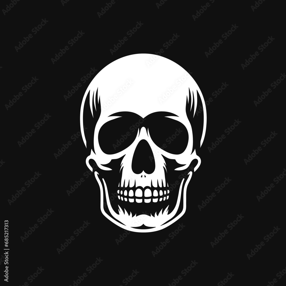 Skull vector illustration solid