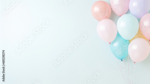 An overhead view of minimalist New Year decor featuring soft pastel colors and clean lines  AI generated illustration