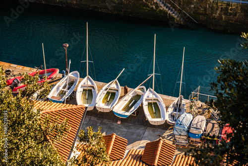 Harbor with boats in San Sebastian, Spain