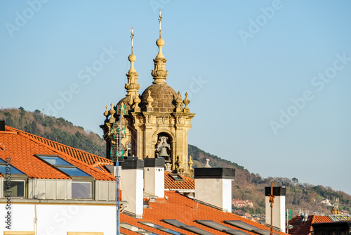 Basilica of Santa Maria del Coro in the old town in San Sebastián, Spain