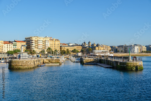 Harbor with boats in San Sebastian, Spain