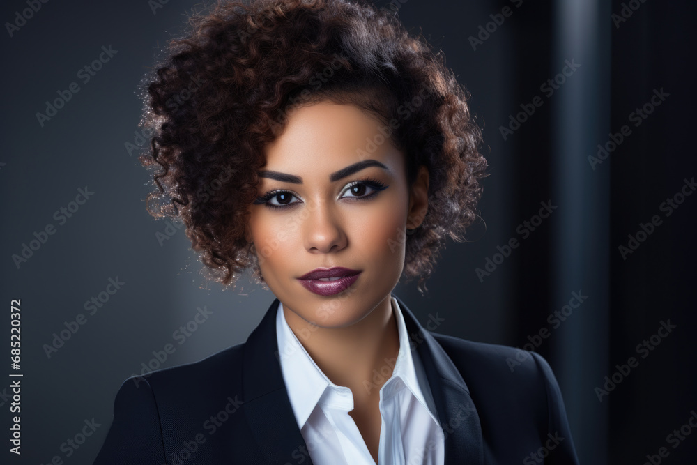 Woman wearing suit and tie posing for picture. This versatile image can be used to represent professionalism, business attire, and workplace diversity. Woman wearing suit and tie posing for picture. This versatile image can be used to represent professionalism, business attire, and workplace diversity.