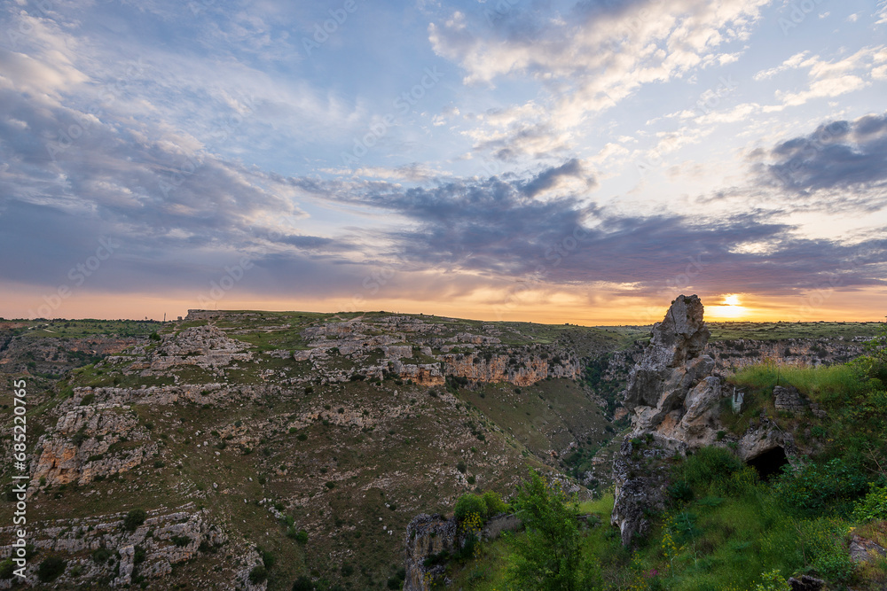Fototapeta premium views of Matera downtown and skyline, Basilicata, Italy