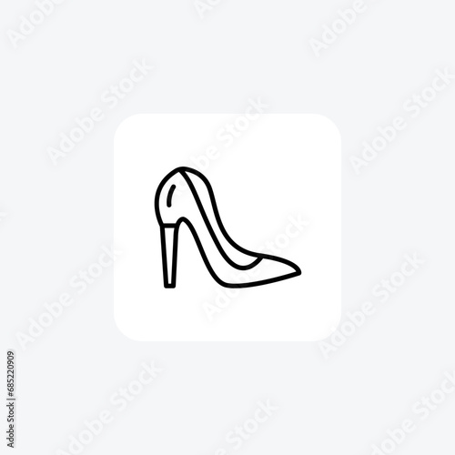 High Heels, Footwear,Line Icon, Outline icon, vector icon, pixel perfect icon