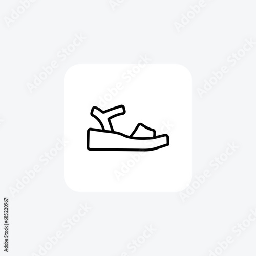 Sandals, Footwear, Fashion, icon isolated on white background vector illustration Pixel perfec