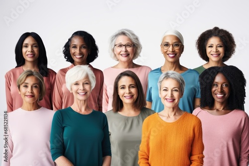 A collage of mature woman diversity collection