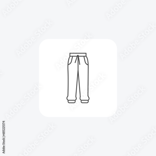 Pants  Trousers  Clothing  thin line icon  grey outline icon  pixel perfect icon