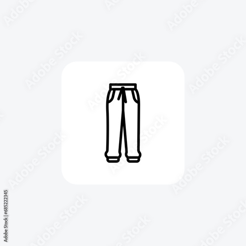 Pants  Trousers  Clothing Line Icon  Outline icon  vector icon  pixel perfect icon