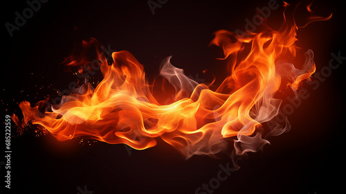 Fire Spark Overlay with Smoke and Flame Background - Abstract Heat Textures © Sunanta