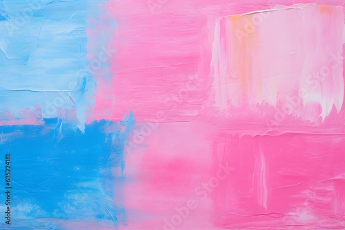 Abstract Pink and Blue Painting with White Border - Modern Artwork for Interior Design and Decor Generative AI