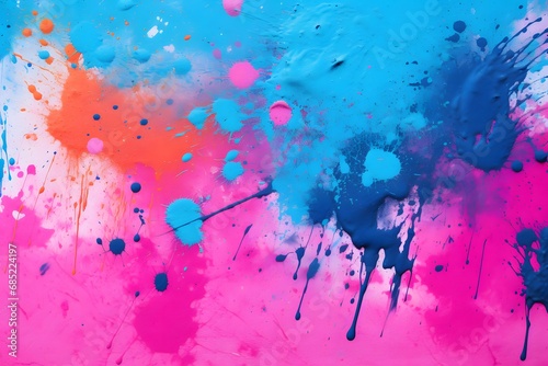 Abstract Artwork with Vibrant Pink and Blue Tones in Close-Up View for Creative Design Inspiration Generative AI