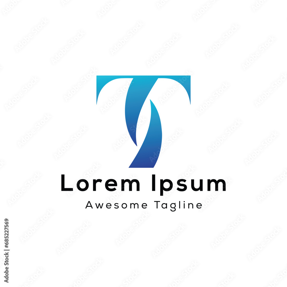 TS or ST letter initial creative logo design icon TS or ST letter initial creative logo design icon