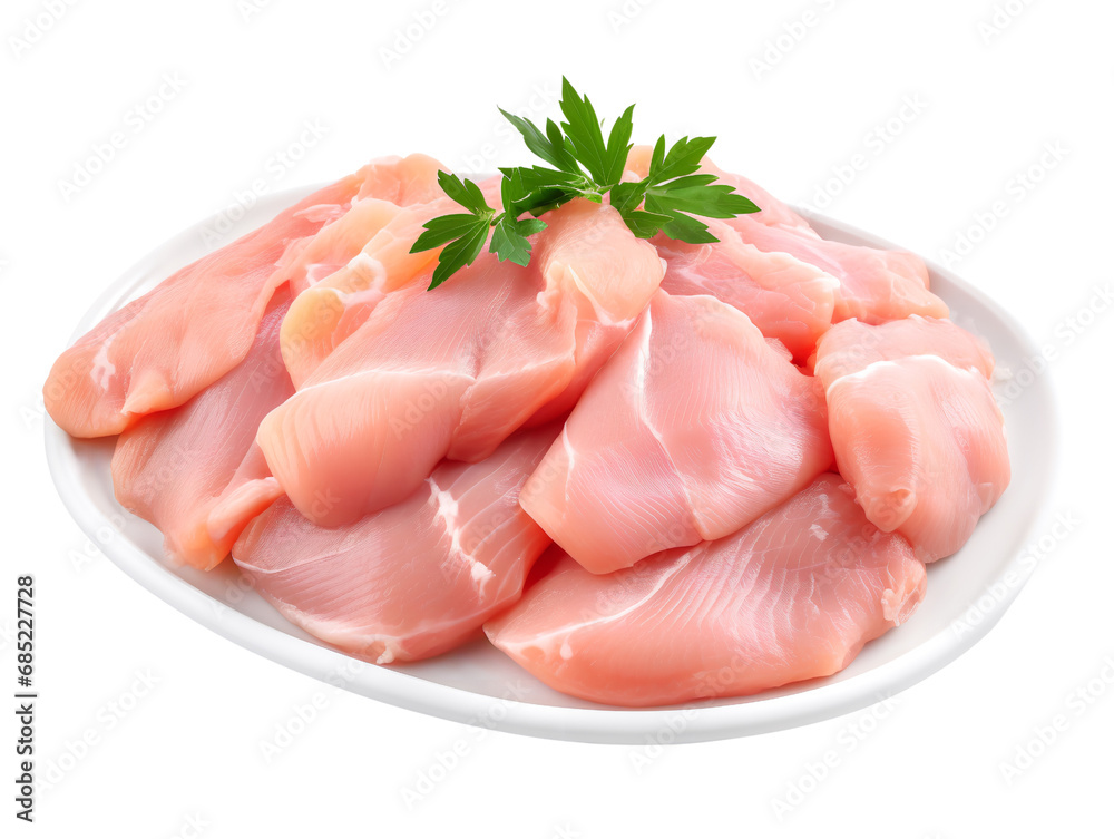 Fresh Raw Chicken Meat, isolated on a transparent or white background Fresh Raw Chicken Meat, isolated on a transparent or white background