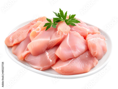 Fresh Raw Chicken Meat, isolated on a transparent or white background