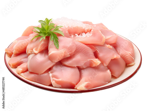 Fresh Raw Chicken Meat, isolated on a transparent or white background