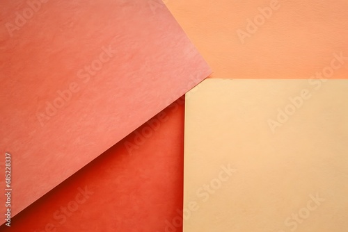Vibrant Red and Orange Paper Texture with Clean White Background for Creative Design Projects and Artistic Presentations Generative AI